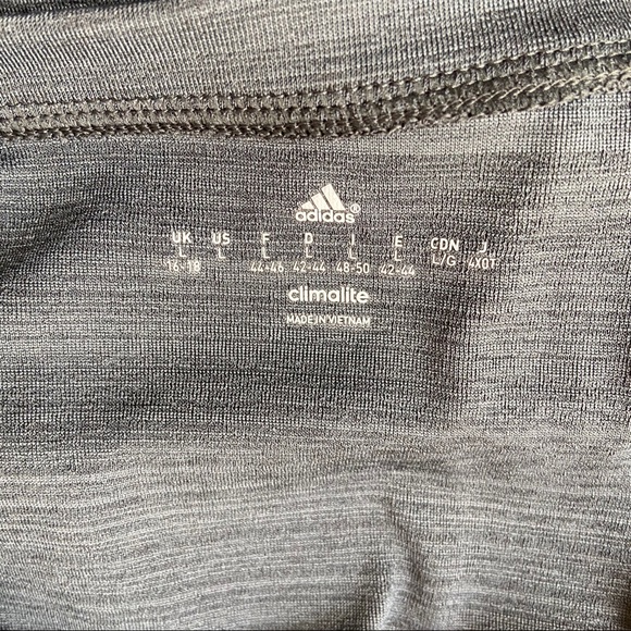 Adidas Gray Climalite Stretch Tee Size Large - Picture 5 of 7